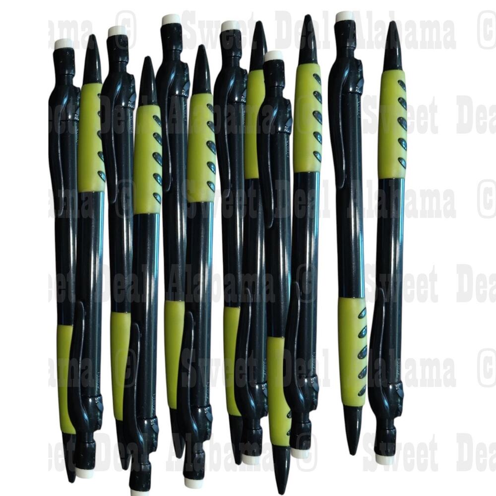12-Pack Aspect Quick Click Mechanical Pencils - 0.5mm, Side Advance, Green Grip